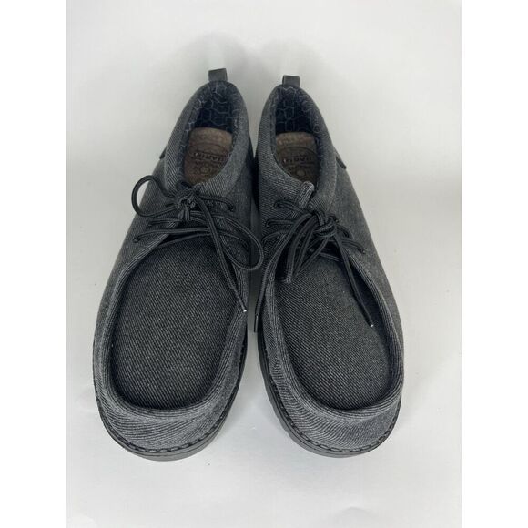 itazero shoes Lace Up Oxfords Men Size 46.5 US 13W Black Canvas - Picture 5 of 12